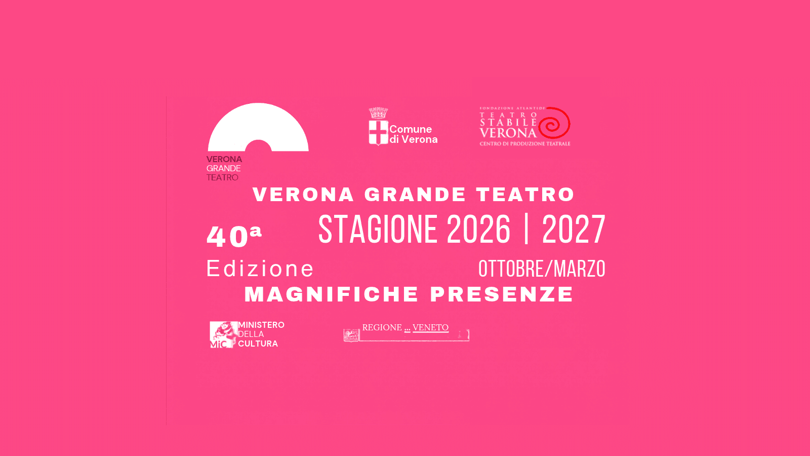 Il Grande Teatro 2026 / 2027 - Teatro a Teatro Nuovo, Piazza Francesco Viviani 37121 Verona, Verona